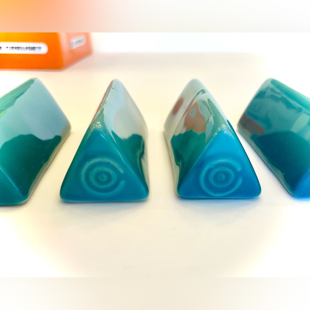 Le Creuset Cheese Markers (or Place Setting Markers), Set of 4, Caribbean Blue